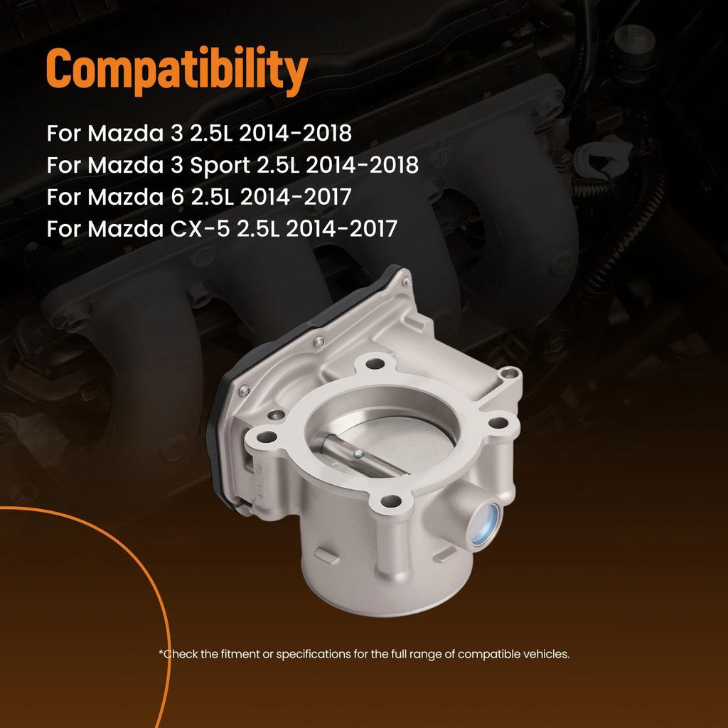 Throttle Body for Mazda 3/3 Sport 2.5L (2014–2018), CX-5 (2014–2017) PY0113640A