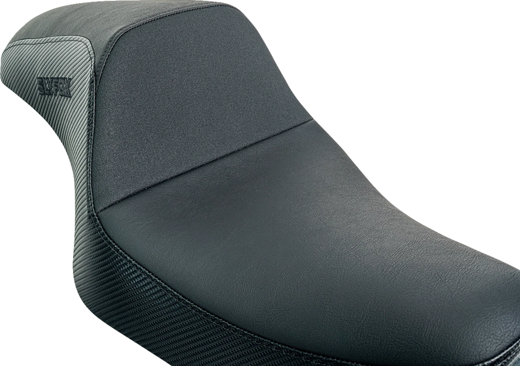 Drifter Seat for SLYFOX (XL) - Black Vinyl, Carbon Fiber, Slipstop