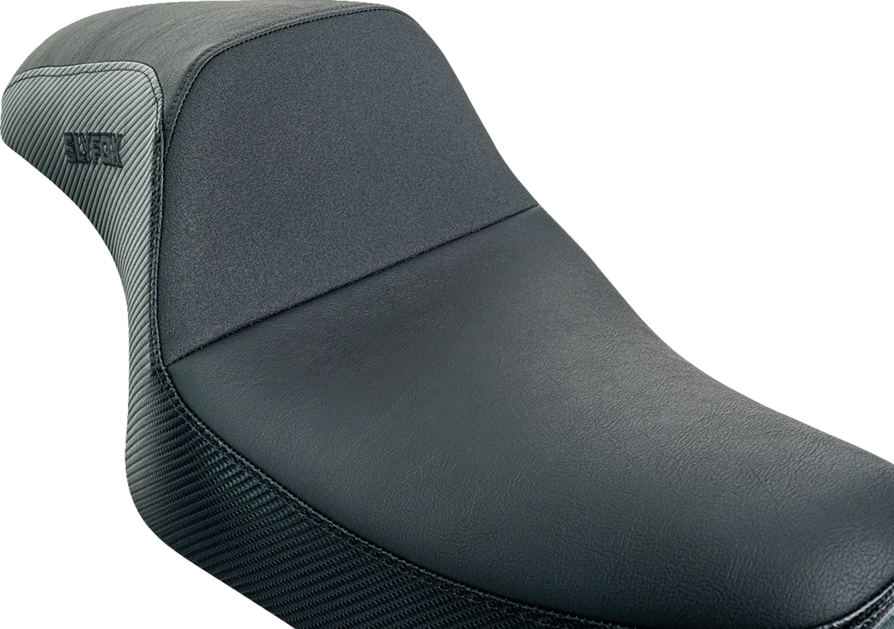 Drifter Seat for SLYFOX (XL) - Black Vinyl, Carbon Fiber, Slipstop