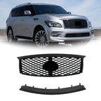 Front Upper Grille & Lower Bumper Trim for Infiniti QX80 (2015–2017)