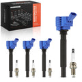 Set of 4 Ignition Coils & Iridium Spark Plugs for Jeep Renegade Dodge Dart (2015–2020)