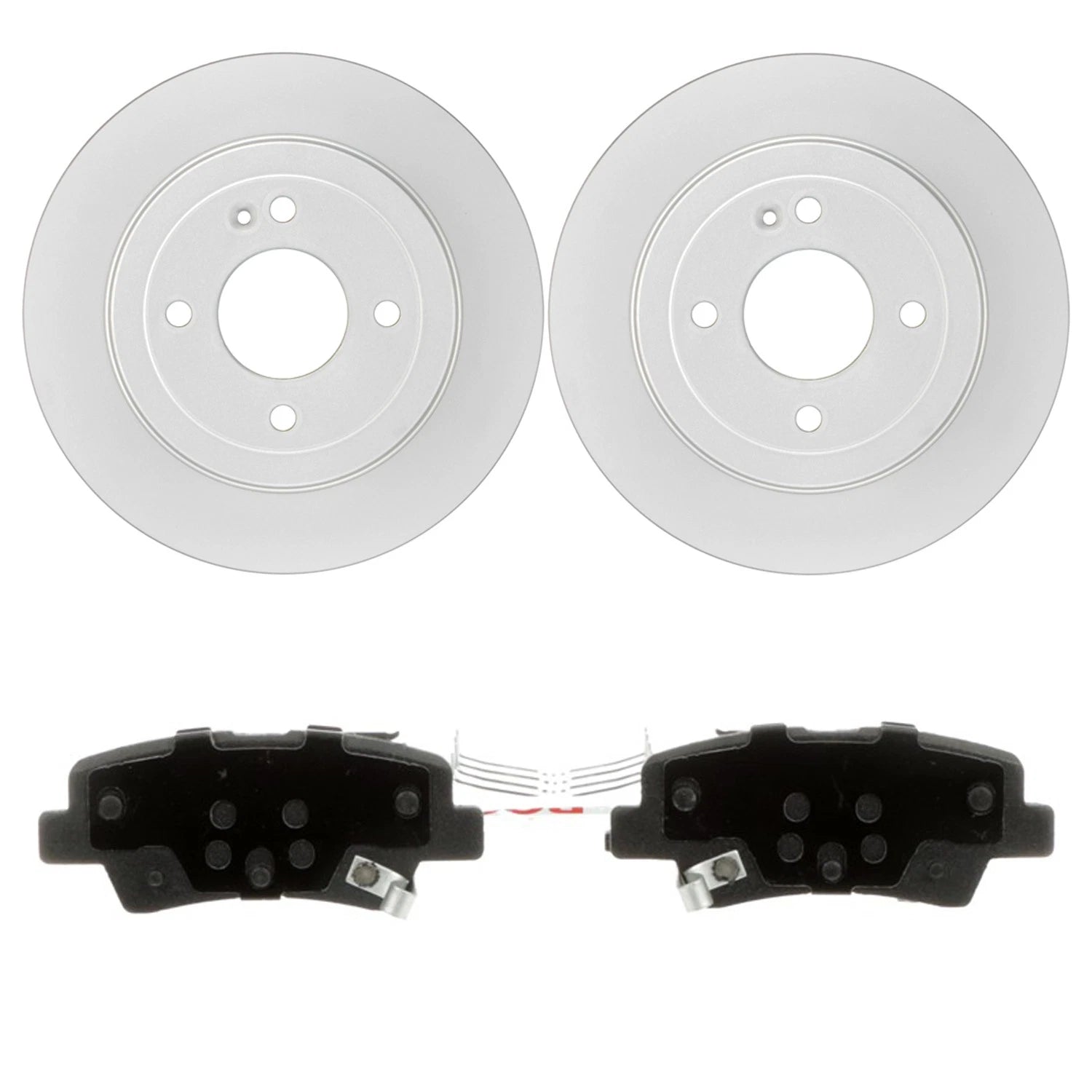 Disc Brake Rotors & Ceramic Brake Pads Kit for Accent Rio (2006–2011)