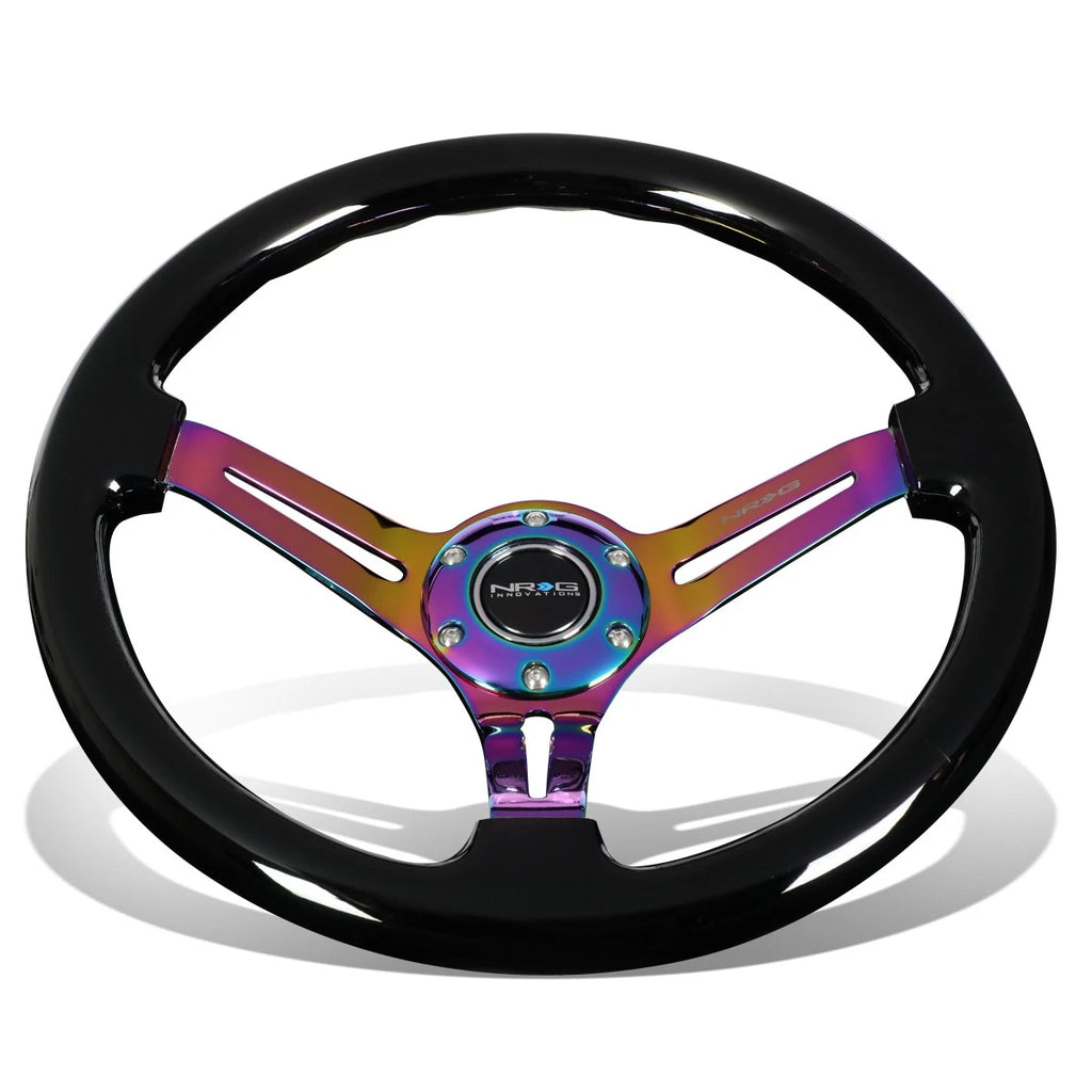 35cm Deep Dish Neo Chrome Steering Wheel for NRG