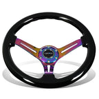 35cm Deep Dish Neo Chrome Steering Wheel for NRG