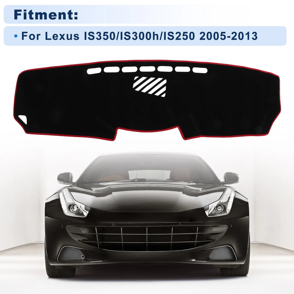 Dash Cover for Lexus IS350/IS300h/IS250 (2005–2013) Black Red Edge