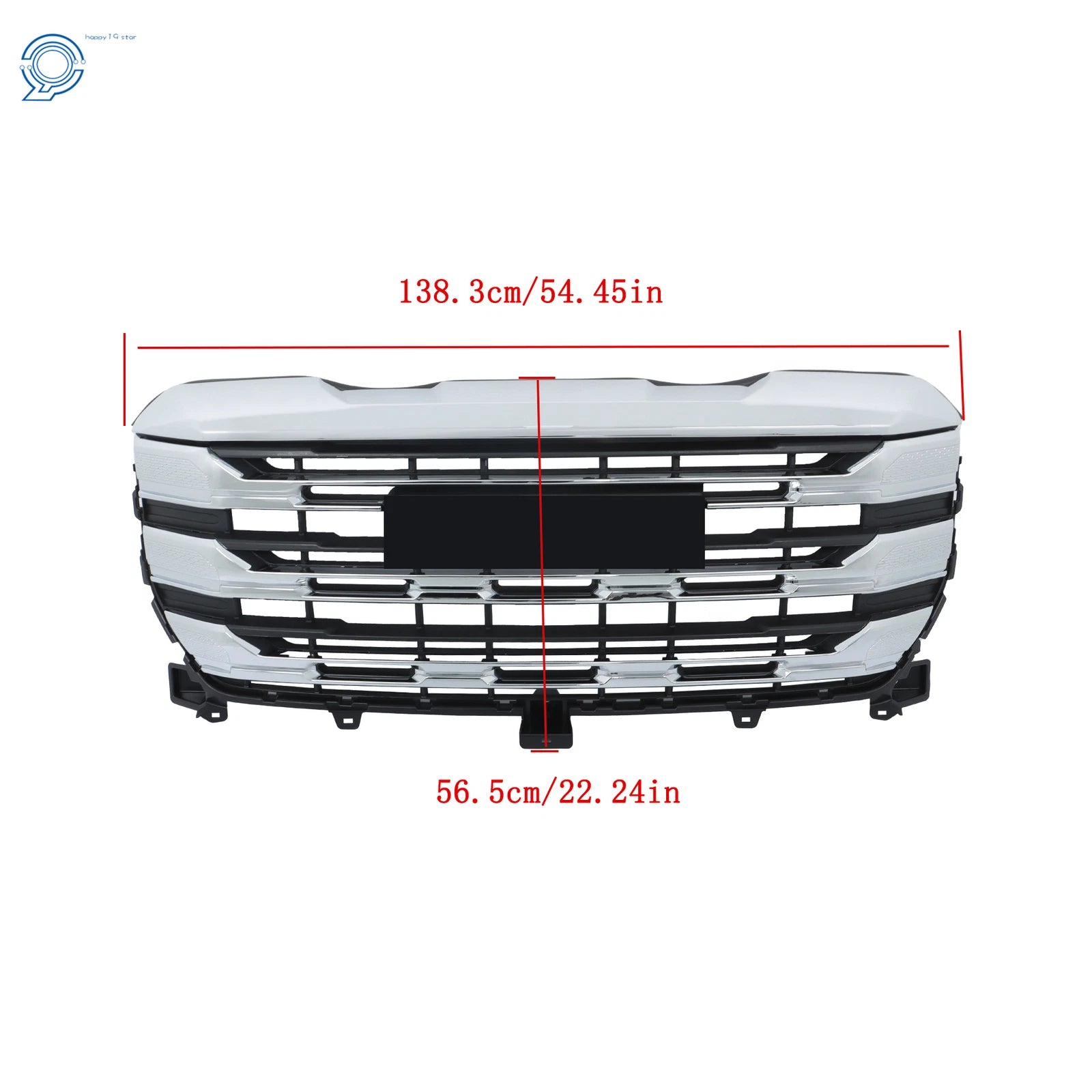 Chrome Front Upper Bumper Grille for GMC Sierra 1500 SLE (2022-2024)