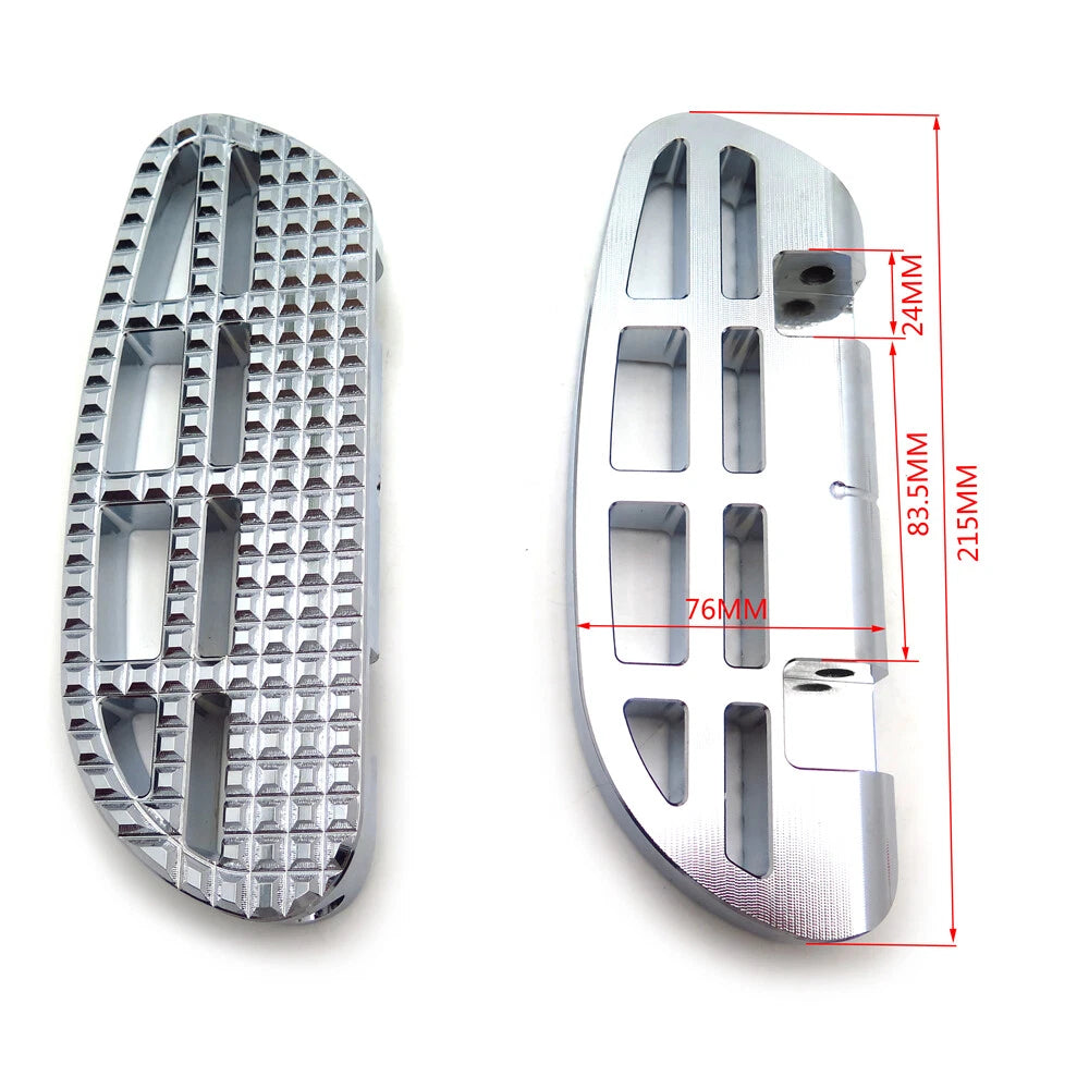 Chrome Leaf Dominator Passenger Footboard for Harley Touring (2009–2023)