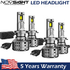4X H7 LED Headlight Bulbs Kit for High Low Beam (6500K)