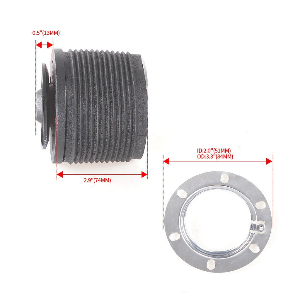 14" Racing Steering Wheel with Hub Adapter for Ford Mustang (1984–2004)