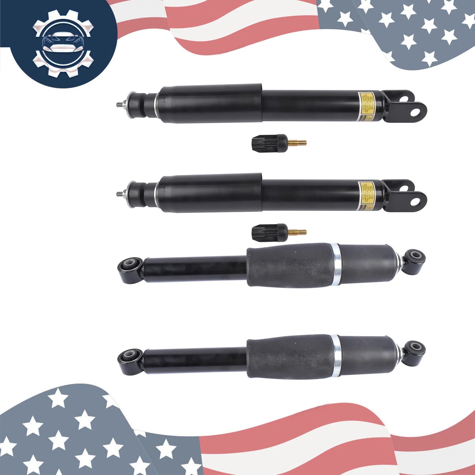 4X Rear Front Air Suspension Shocks Set 22400056 for GMC Yukon XL 1500 (2000–2006)
