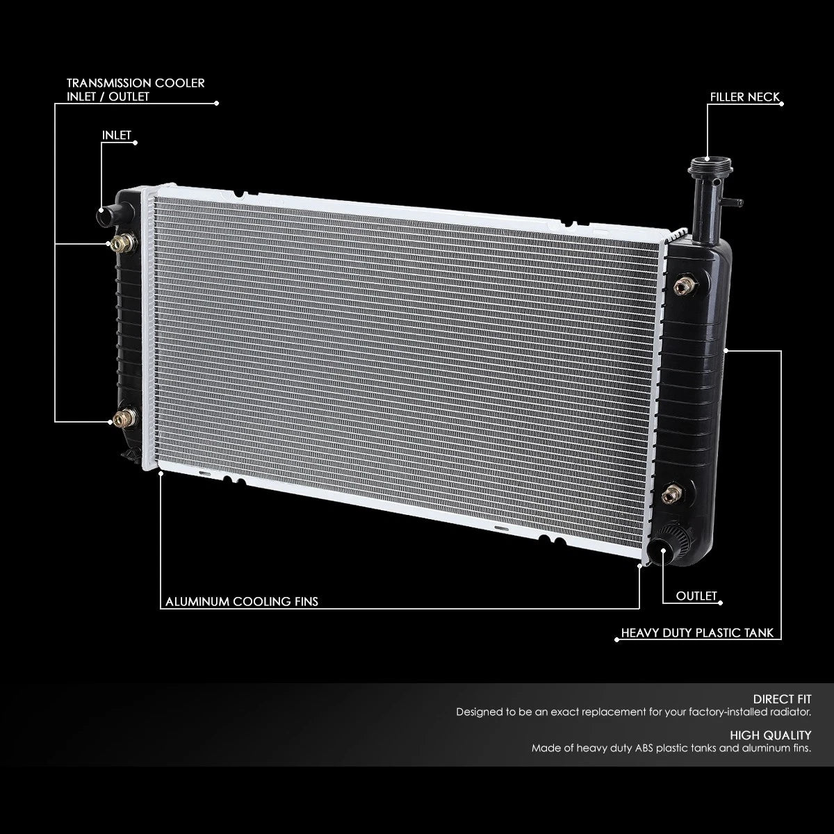 Aluminum Cooling Radiator for Express/Savana 2004–2016 DPI 2791