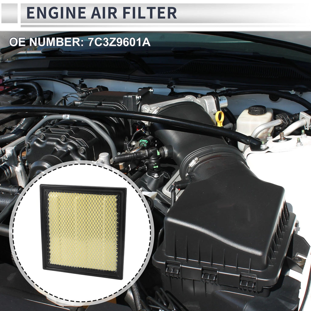 Car Engine Air Filter No. 7C3Z9601A for Ford F-150 (2009–2024) 1 Pc