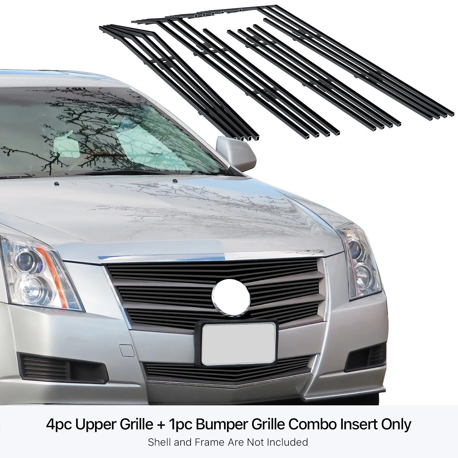 Stainless Steel Black Billet Grille Insert for Cadillac CTS (2008-2011)