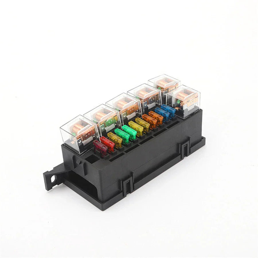 11-Way Fuse Box with 6 Relays for Universal Car - 12V 80A (No Year Specified)