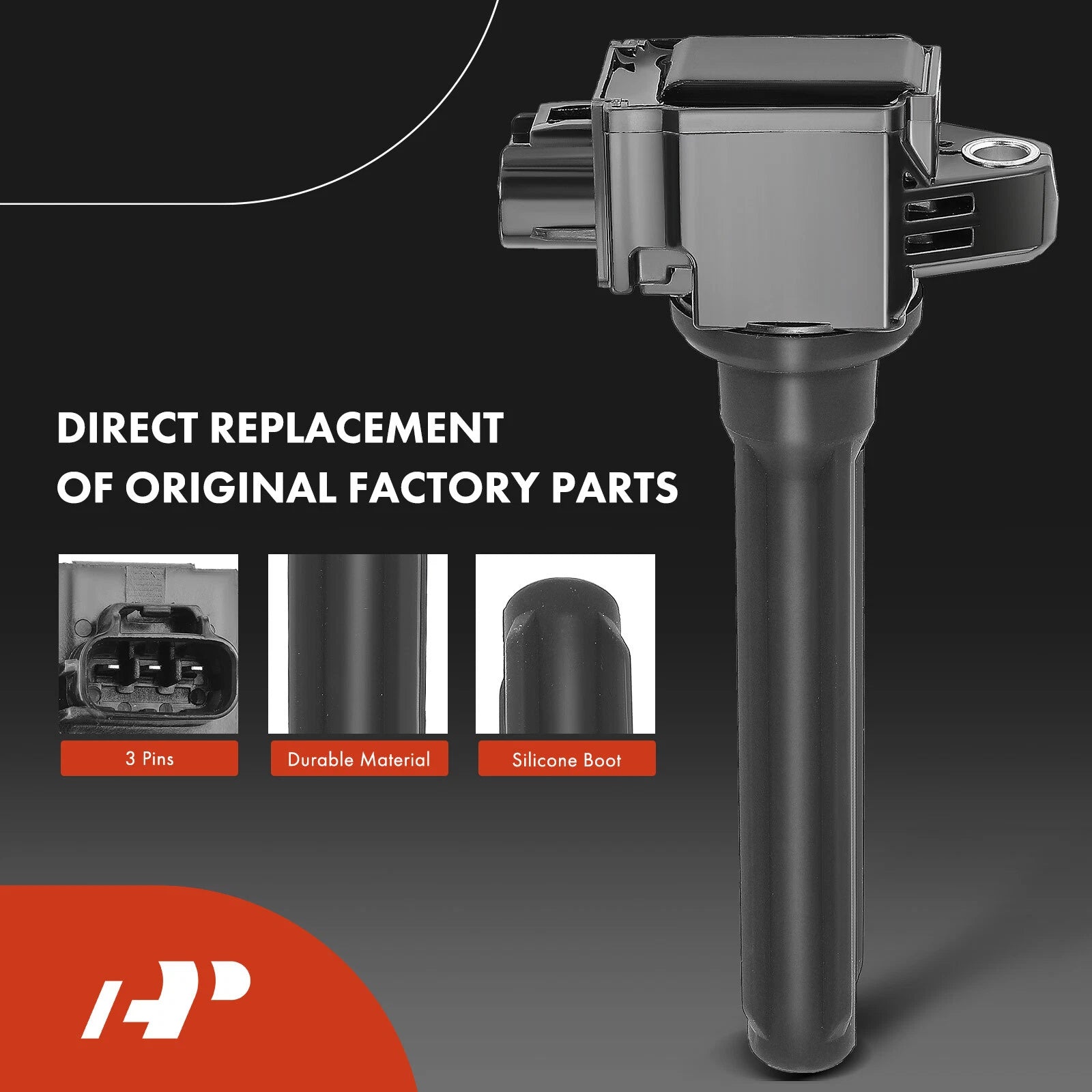 Set of 4 Ignition Coils & Iridium Spark Plugs for Mitsubishi Outlander