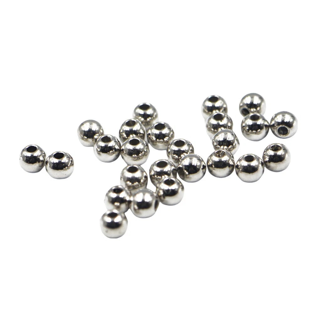 Set of 100 Gold Silver Beads for Fly Tying and Crafts