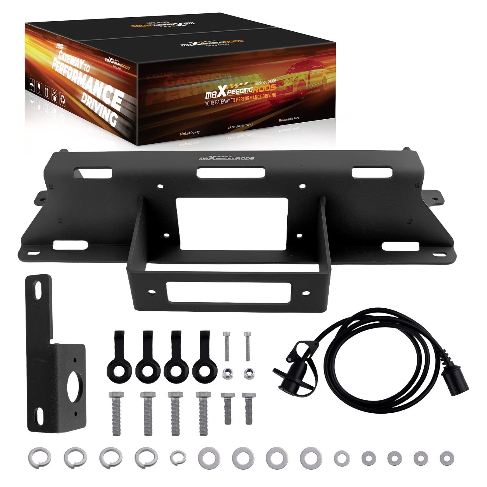 Black Winch Mount Bumper for GMC Sierra/Silverado 1500 (1999-2007)