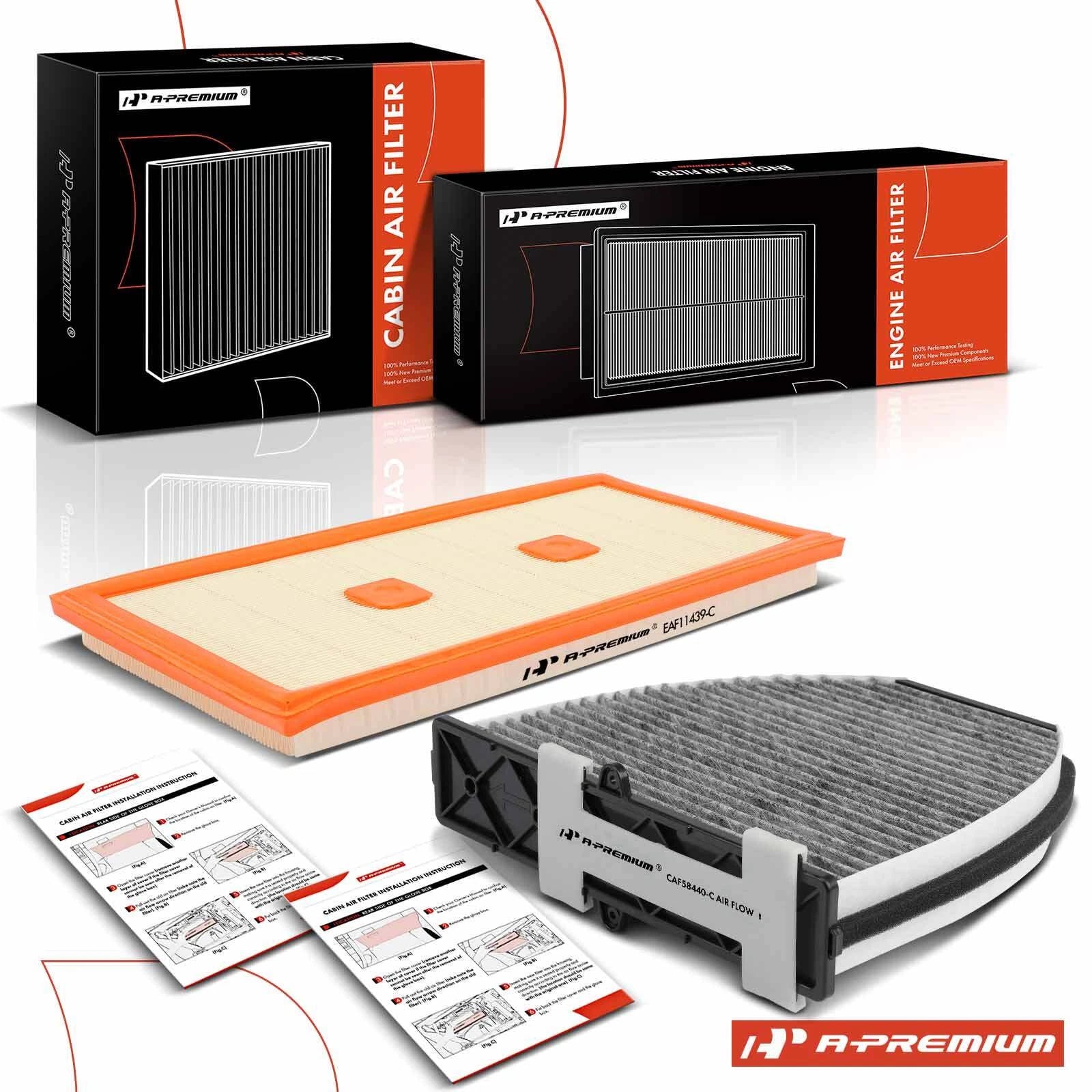 Engine & Cabin Air Filter for Mercedes-Benz C300 C350 E300 E350 E400 (2015–2020)