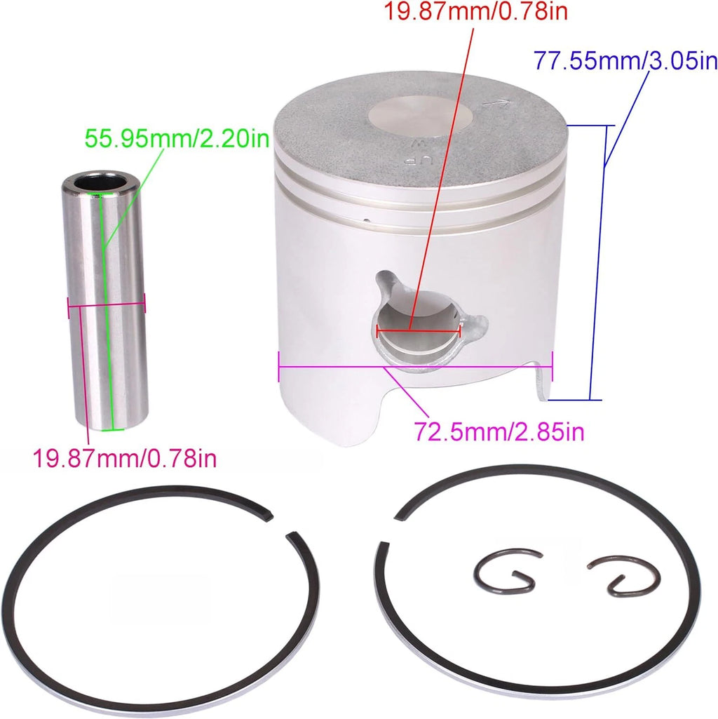 Piston Kit 6H3-11636-01 for Yamaha Outboard 60/70 HP