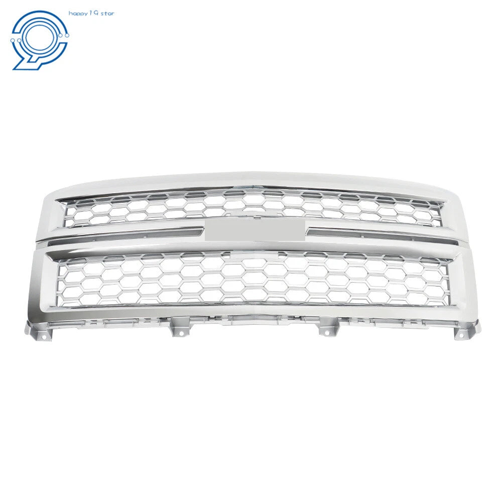 Front Grille for Chevrolet Silverado 1500 (2014–2015) Chrome 23259624