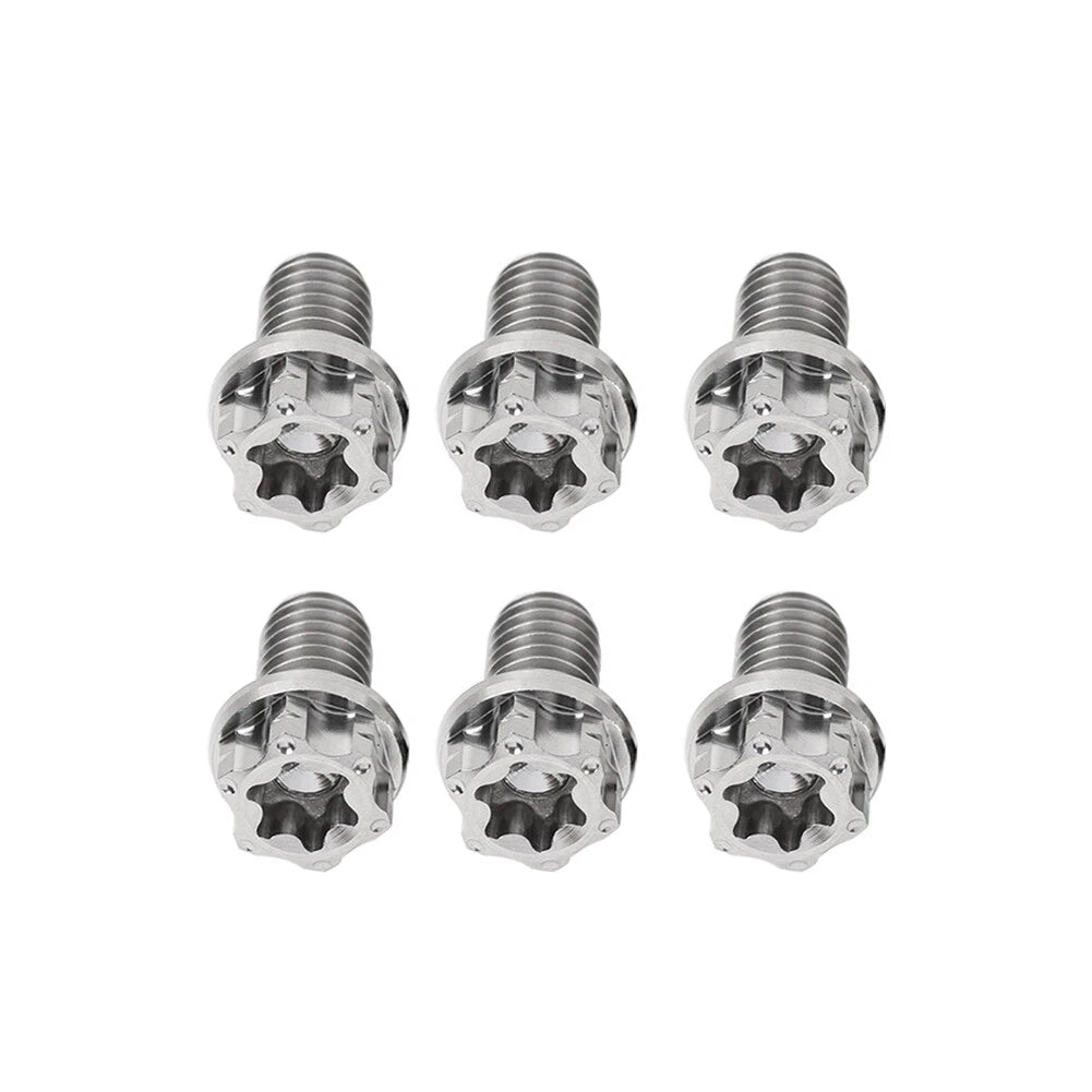 6pcs Titanium Torx Head Flange Screws M6x35mm for Motorcycle Bike Bicycle