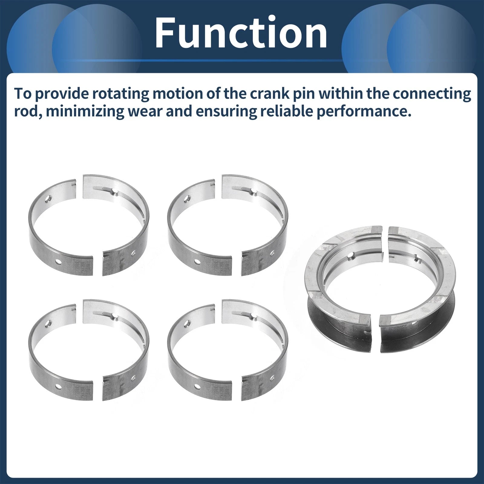 Main Bearing Set No. 12209AA360 for Subaru Impreza (2000–2014) 10 Pcs