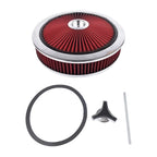 14" x 3" Round Air Cleaner w/ Chrome Lid for Universal Fit (5-1/8" Neck)