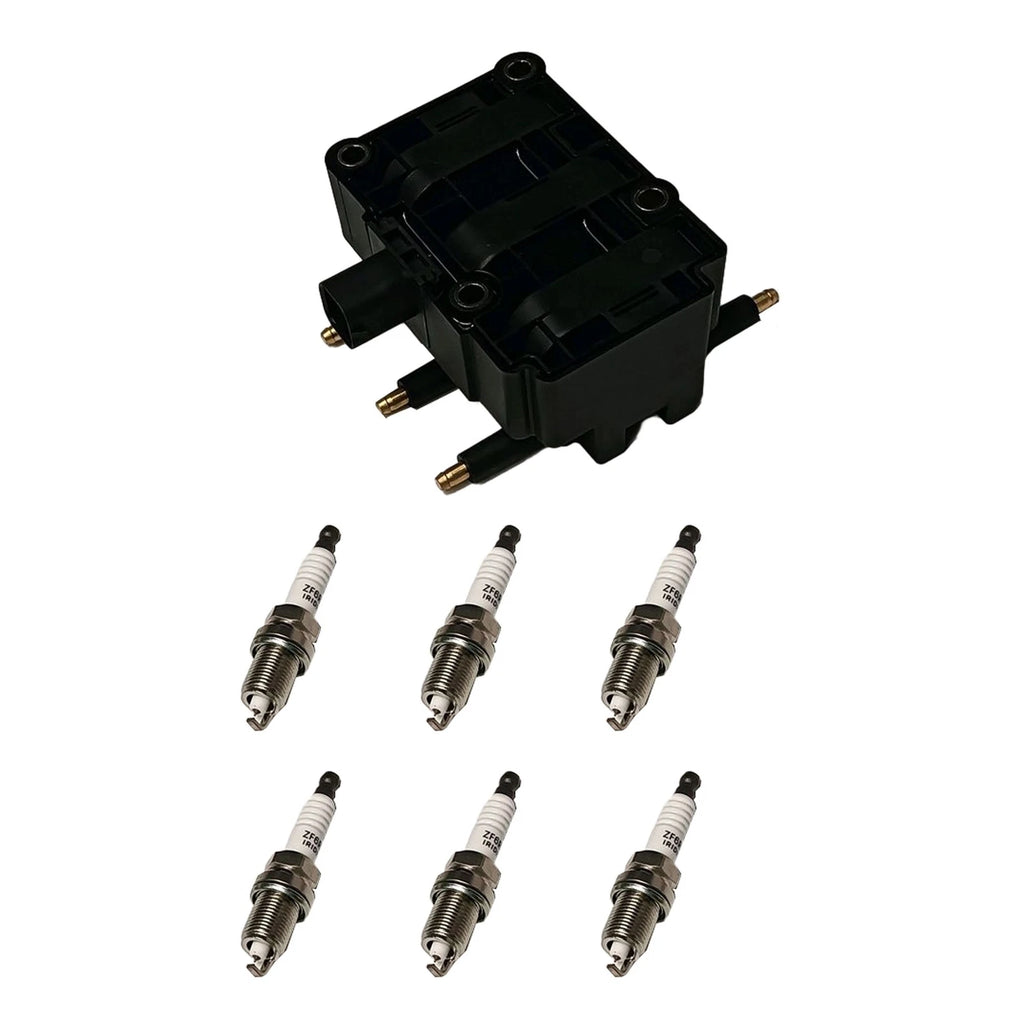 Set of 6 Ignition Coils & Iridium Platinum Spark Plugs for Dodge Ram 2500