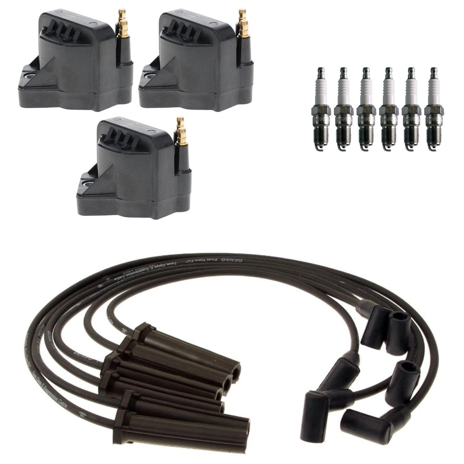 Set of 3 Ignition Coils & 6 Spark Plugs for Regal