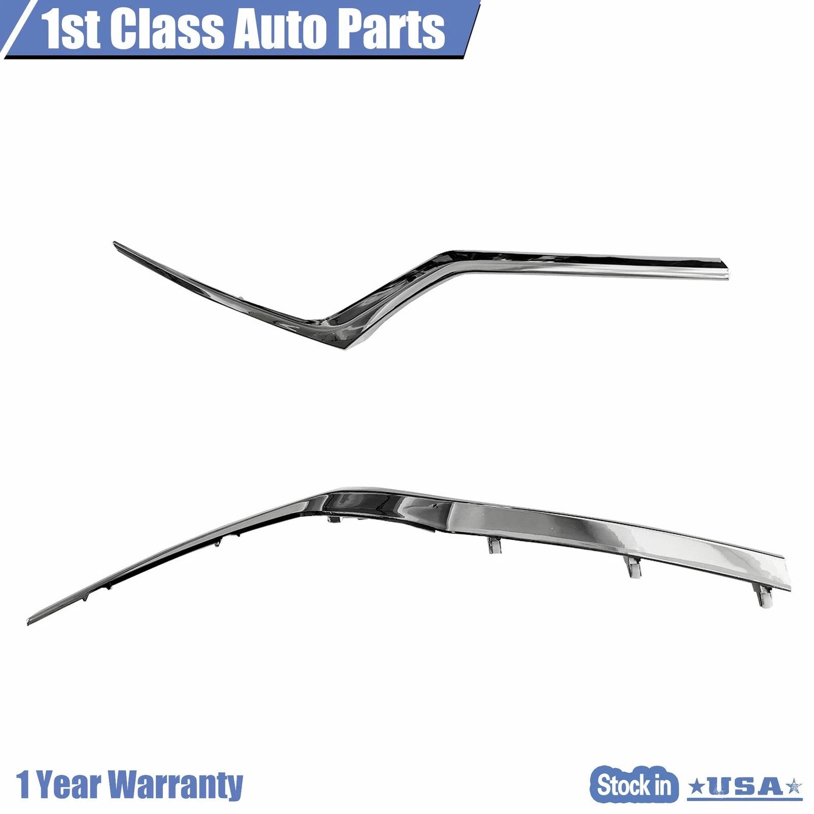 Set of 2 Chrome Grille Mouldings for Honda CR-V (2017-2019)