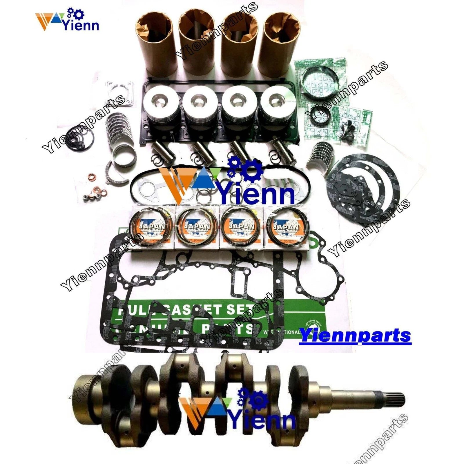 Crankshaft Overhaul Rebuild Kit for Kubota Bobcat S185 S175 (V2003MDI, V2003-M-DI)