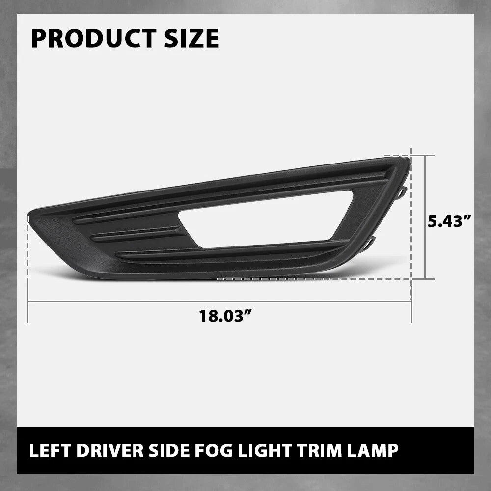 Left Front Bumper Fog Light Bezel Trim for Ford Focus (2015–2018)