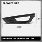 Left Front Bumper Fog Light Bezel Trim for Ford Focus (2015–2018)
