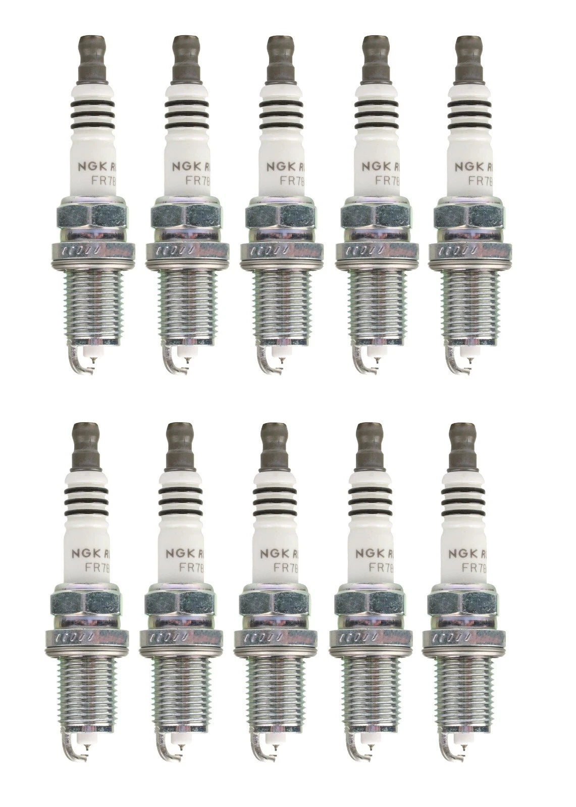 Set of 10 NGK 92400 Ruthenium HX Spark Plugs for Audi R8 5.2L V10 (2009–2015)