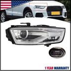 HID/Xenon Headlight Assembly for Audi Q3 (2016–2018) W/ Bulb & Ballast