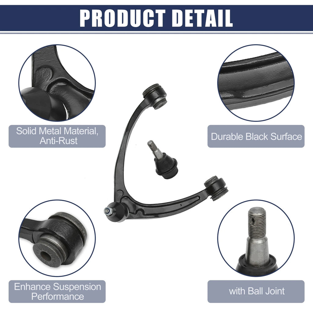 Set of 4 Front Lower Upper Control Arm Ball Joints for Chevrolet Avalanche (2002–2013)