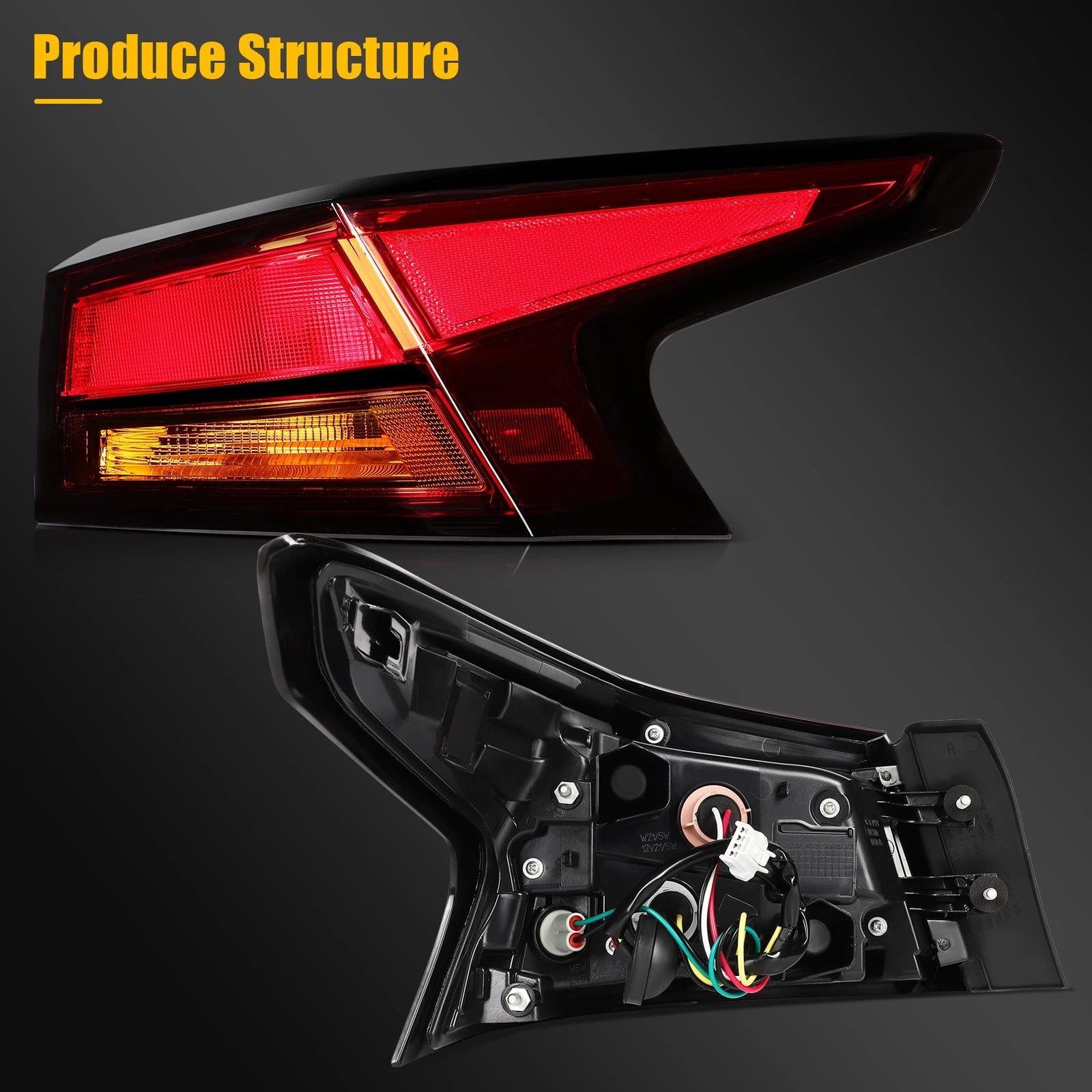 Tail Light Assembly for Nissan Altima (2019–2022) Right Side Red