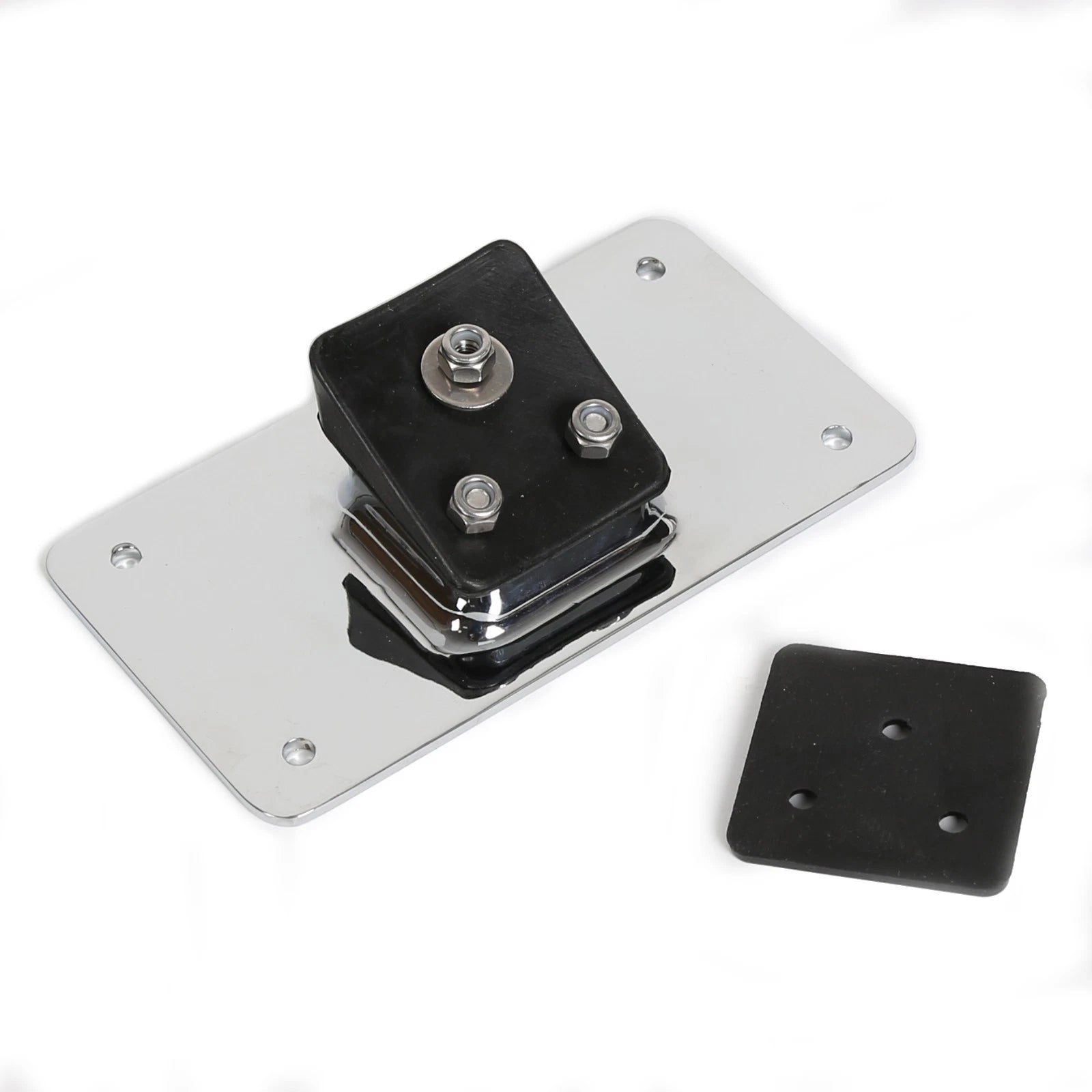 Chrome Laydown License Plate Mounting Bracket for Harley Sportster Dyna Softail