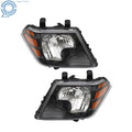Set of 2 Halogen Headlights for Nissan Frontier (2009–2021) Black Housing