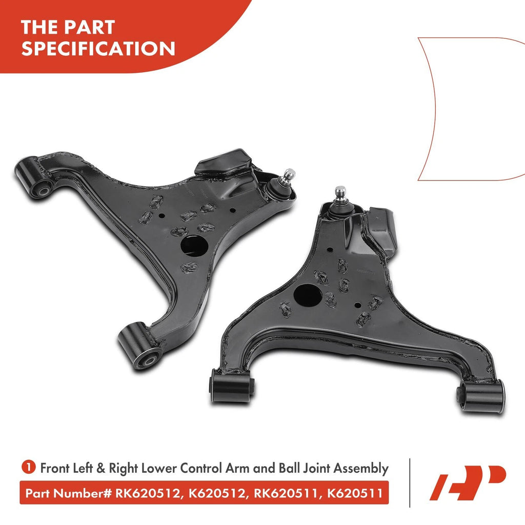 Set of 12 Control Arm Sway Bar Link Tie Rod for Nissan Armada (2004–2023)