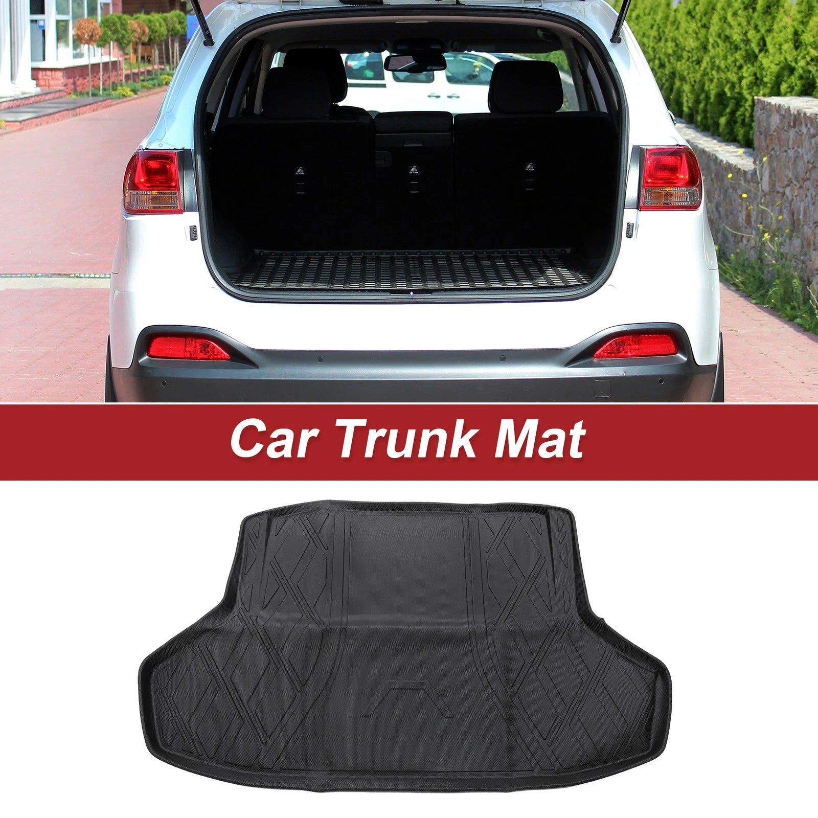 Cargo Liner Rear Trunk Mat for Honda Civic Si (2022–2023) TPE Diamond Pattern