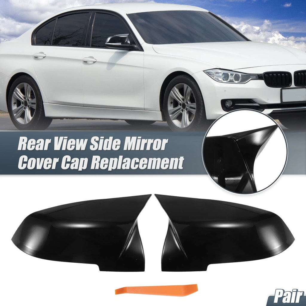 1 Pair Rearview Mirror Cover Cap Gloss Black for BMW X1 328i 125i 330i 320i 220i (2011–2019)