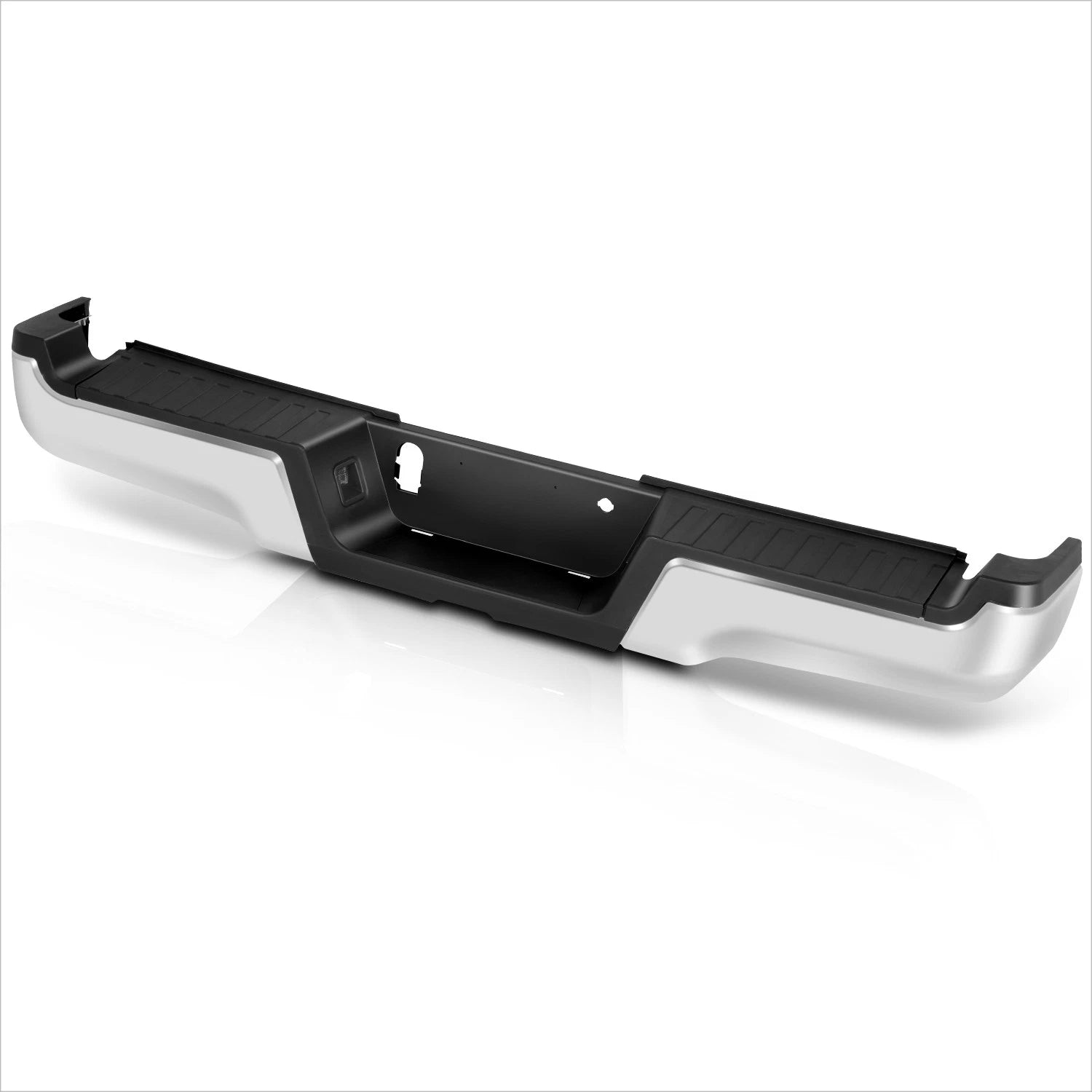 Rear Step Pad Bumper w/License Plate Lights Chrome for Ford F-250 F-350 (2017–2022)