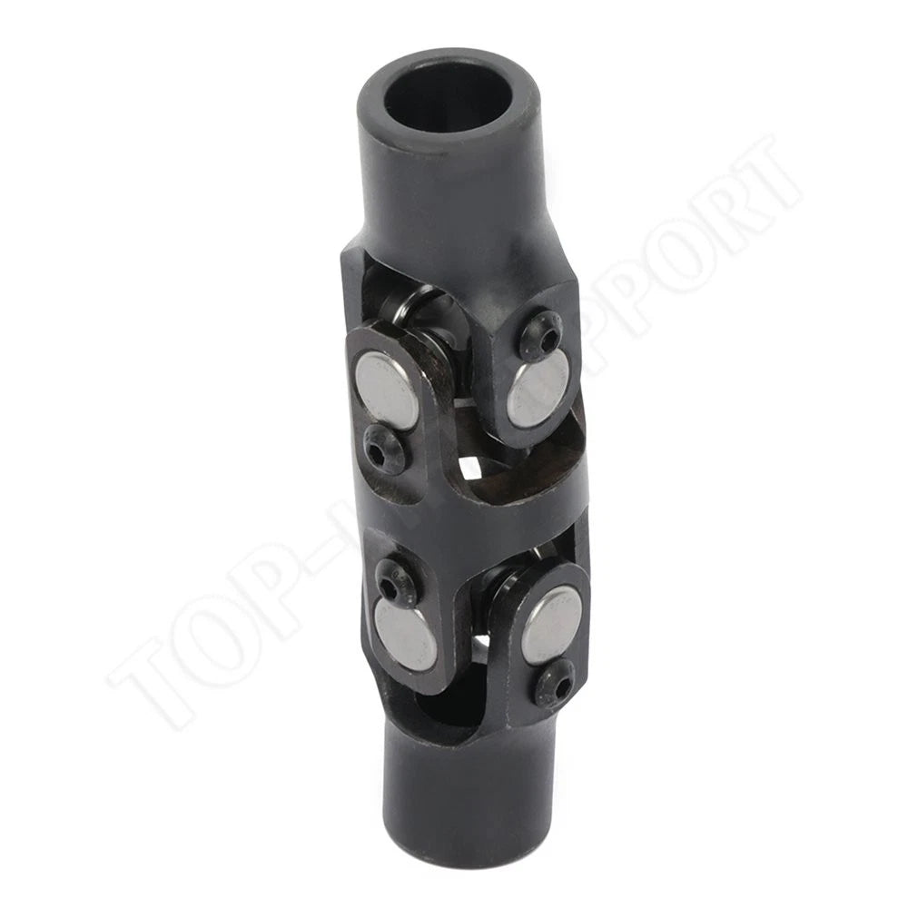 3/4" Round Universal Steering Double U-Joint Shaft - Black