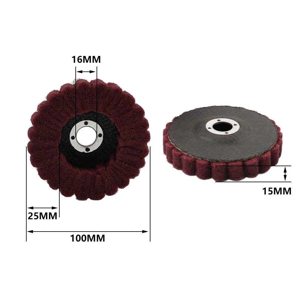 Set of 4 Nylon Fiber Flap Discs for Angle Grinder (100mm)