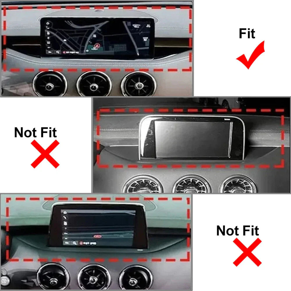 Red Center Console Navigation GPS Panel Cover Trim for Kia Stinger (2018-2023)