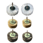 Set of 3 Polishing Brushes 60mm for Wood Metal Jade Cleaning