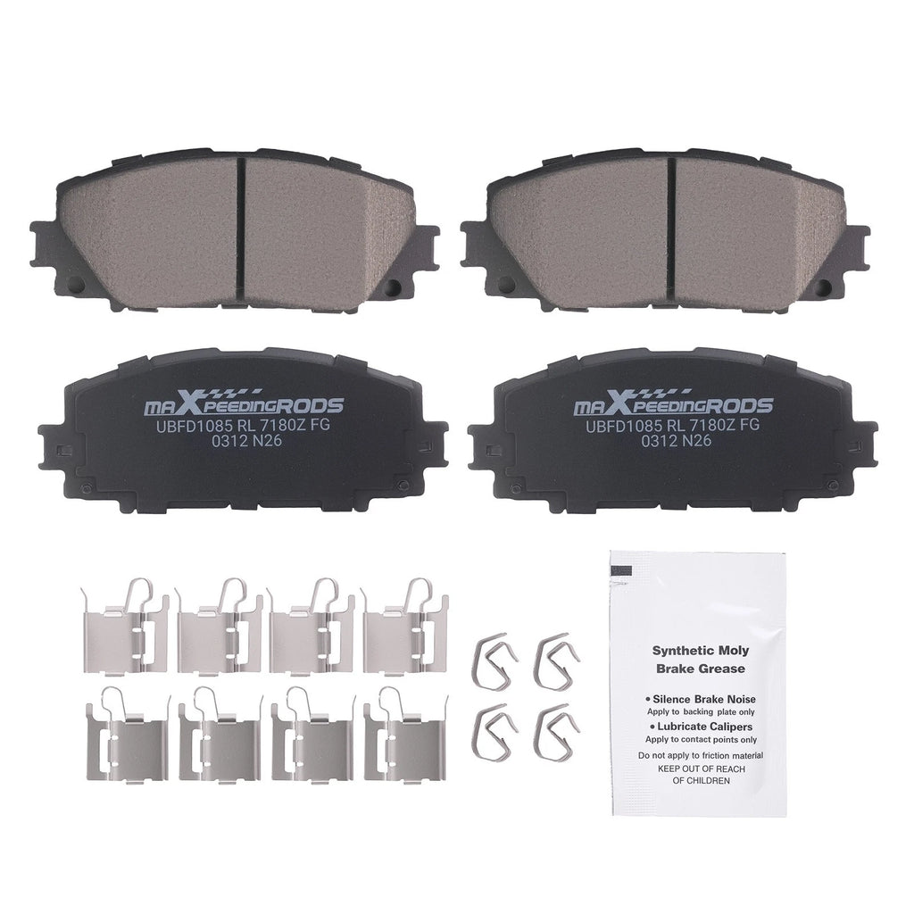 Set of 4 Front Ceramic Brake Pads for Lexus CT200h (2011–2017), Toyota Corolla (2020)