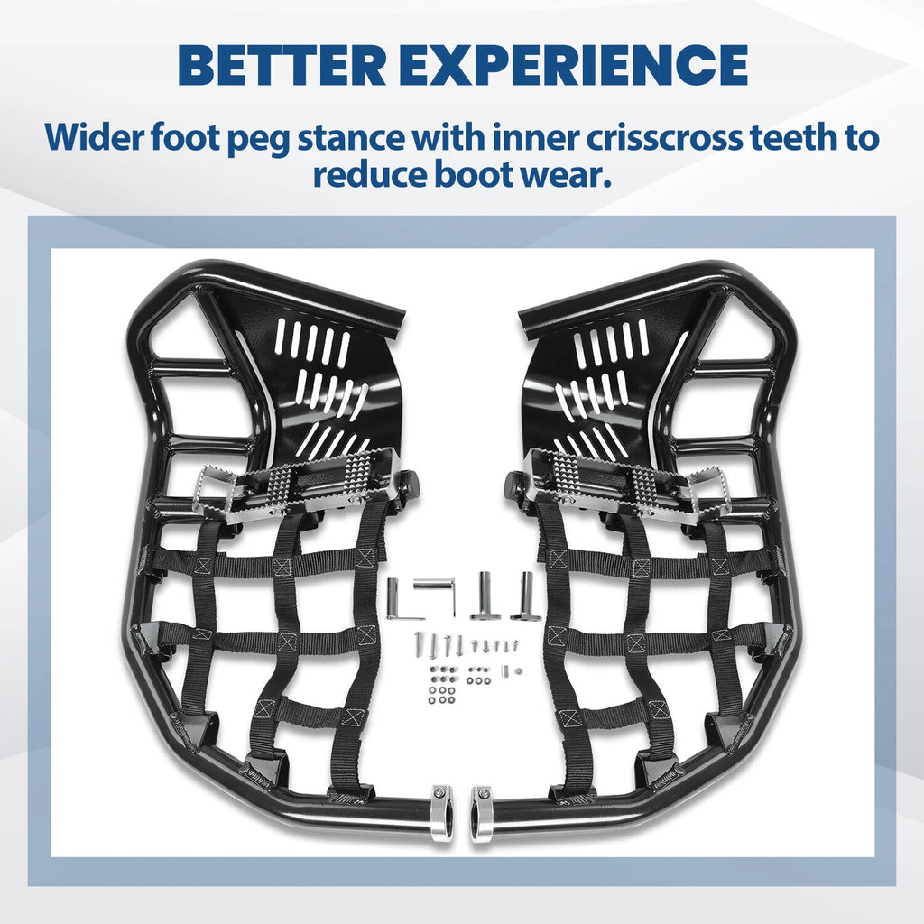 Nerf Bars Heel Guard Pro Peg Pair Black for Honda TRX 450R 450ER (2004–2009)