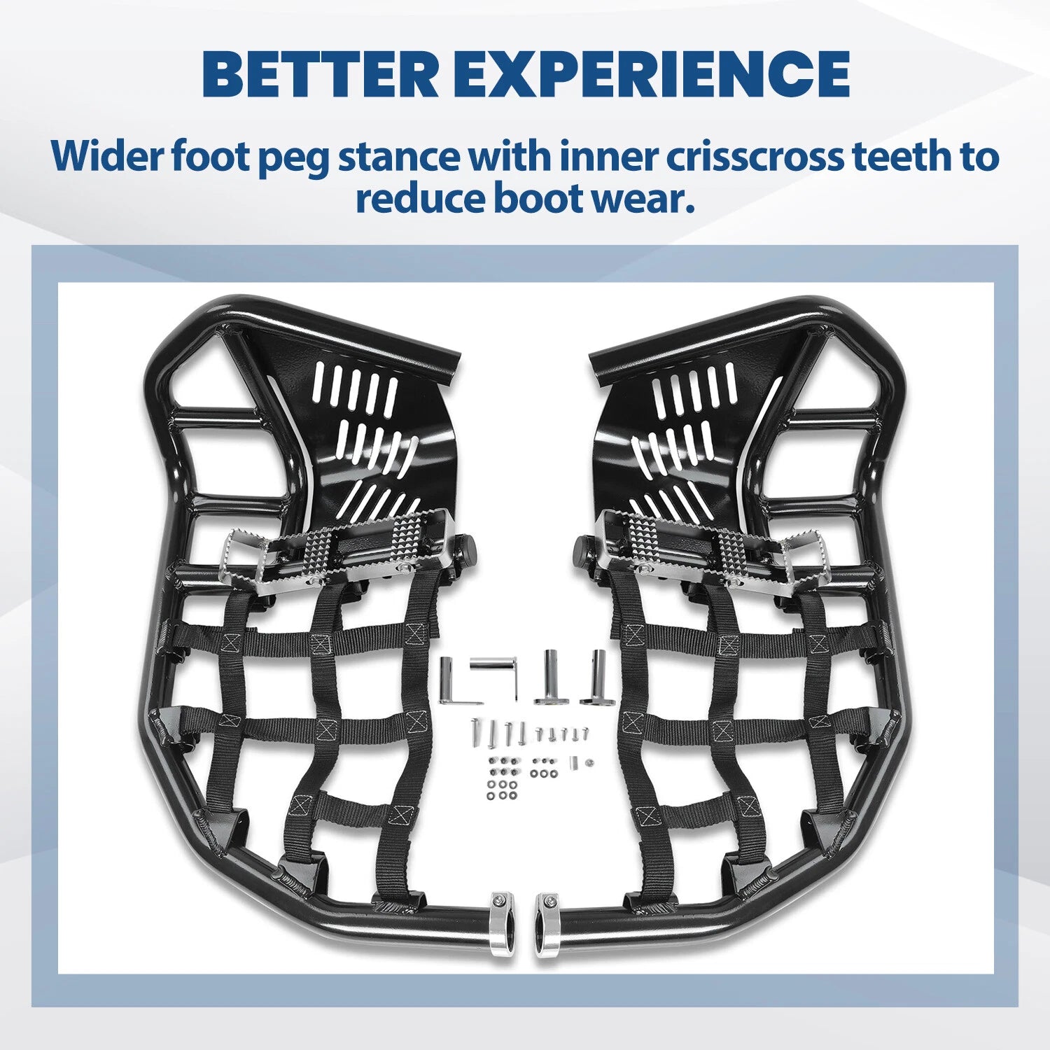 Nerf Bars Heel Guard Pro Peg Pair Black for Honda TRX 450R 450ER (2004–2009)